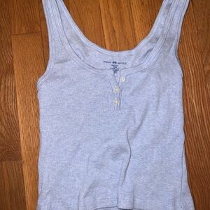 Brandy Melville Light Blue Ribbed Tank Top